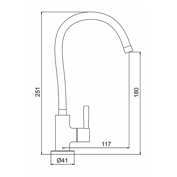 Смеситель моно для кухни с гибким изливом с подключением фильтра питьевой воды Gappo G1052-96, изображение 2