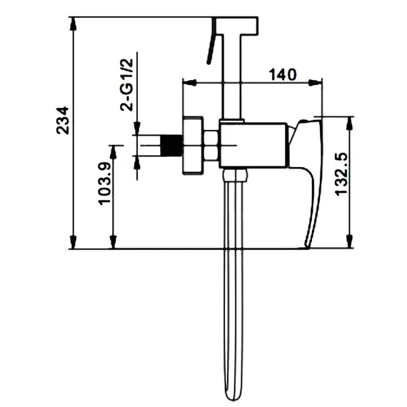 Гигиенический душ со смесителем для туалета (биде) Gappo G2007-6, изображение 2
