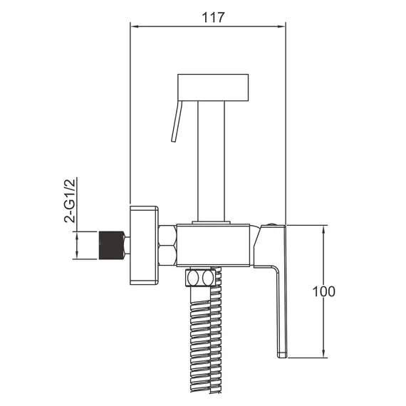 Гигиенический душ со смесителем для туалета (биде) Gappo G2017, изображение 2