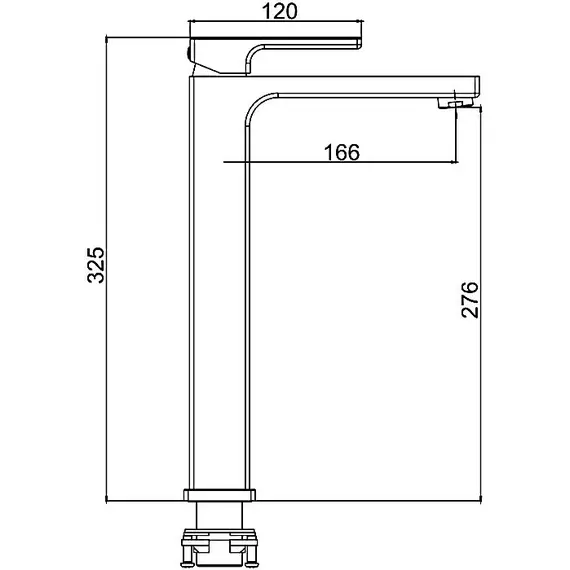 Высокий смеситель для накладной раковины в ванну Gappo G1017-2, изображение 5