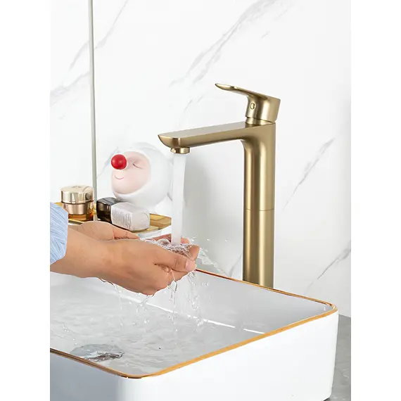 Высокий смеситель для накладной раковины в ванну Gappo G1048-32, изображение 6