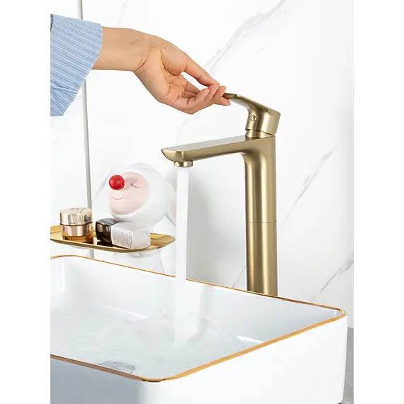 Высокий смеситель для накладной раковины в ванну Gappo G1048-32, изображение 10