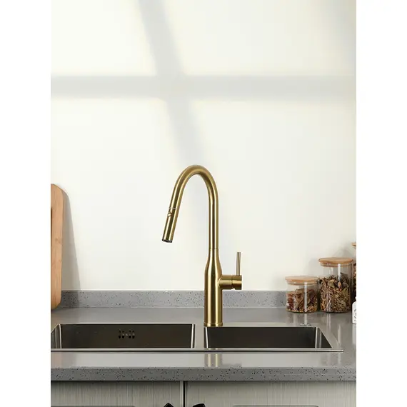 Однорычажный смеситель для кухни с выдвижной лейкой Gappo G4398-43, изображение 10