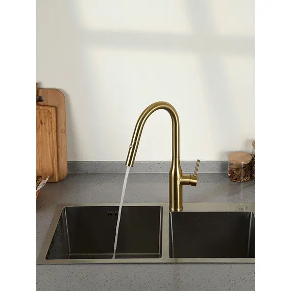 Однорычажный смеситель для кухни с выдвижной лейкой Gappo G4398-43, изображение 5