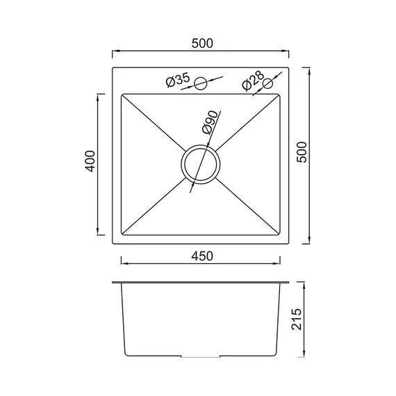 Мойка для кухни с коландером из нержавеющей стали Gappo GS5050-6, изображение 10