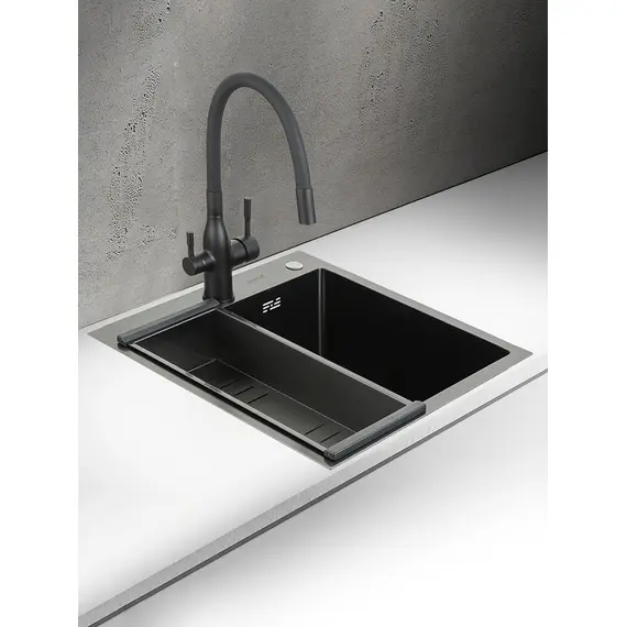 Мойка для кухни с коландером из нержавеющей стали Gappo GS6050-6, изображение 2