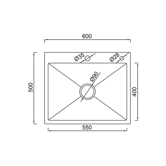 Мойка для кухни с коландером из нержавеющей стали Gappo GS6050-6, изображение 3