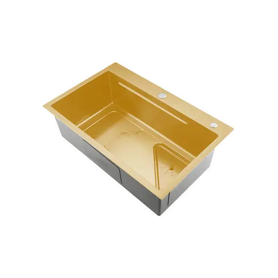 Мойка для кухни с коландером из нержавеющей стали Gappo GS7246-3, изображение 12