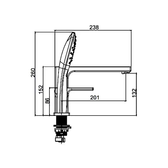 Встраиваемый смеситель на борт ванны с душем Gappo G1117-6, изображение 14