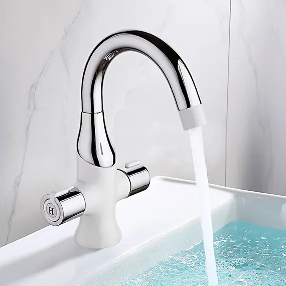 Смеситель для раковины в ванну двухвентильный Gappo G1049, изображение 9