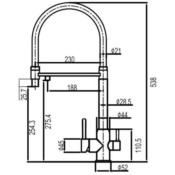 Смеситель для кухни гибкий излив с фильтром для воды Gappo G4399-5, изображение 2