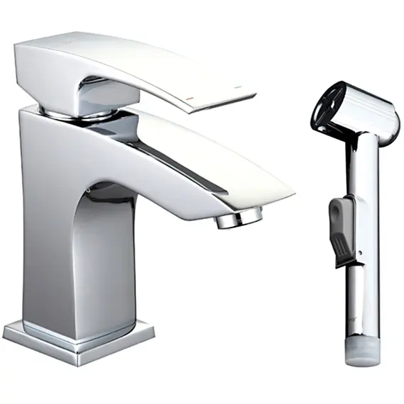 Смеситель для раковины в ванну с гигиеническим душем Gappo G1207, изображение 4