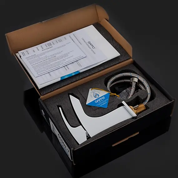 Смеситель для раковины умывальника в ванну / ванную Gappo G1007-7, изображение 8