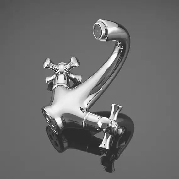 Смеситель для раковины в ванну двухвентильный Gappo G1042, изображение 3