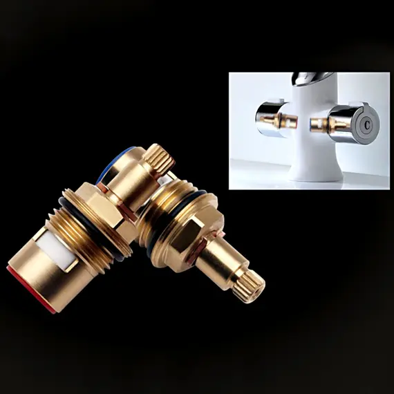 Смеситель для раковины в ванну двухвентильный Gappo G1049, изображение 3