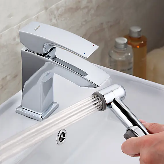 Смеситель для раковины в ванну с гигиеническим душем Gappo G1207, изображение 5