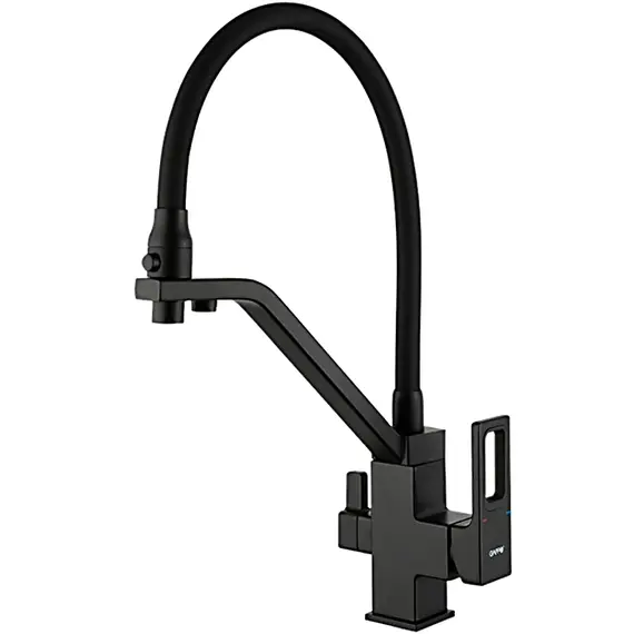 Смеситель для кухни гибкий излив с фильтром для воды Gappo G4317-6, изображение 13