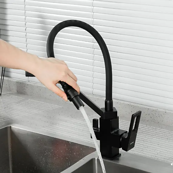 Смеситель для кухни гибкий излив с фильтром для воды Gappo G4317-6, изображение 2