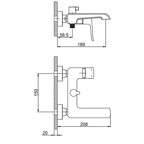 Смеситель для ванны с коротким изливом и душем Gappo G3250-8, изображение 5