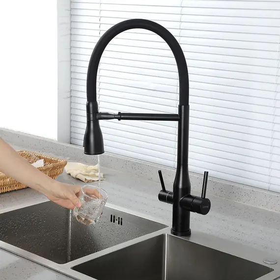 Смеситель для кухни с гибким изливом и фильтром Gappo G4399-76, изображение 11