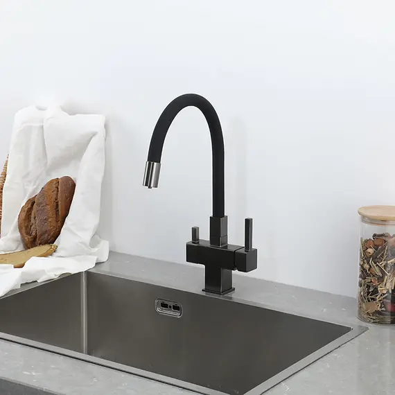 Смеситель для кухни гибкий излив с фильтром для воды Gappo G4395-39, изображение 14