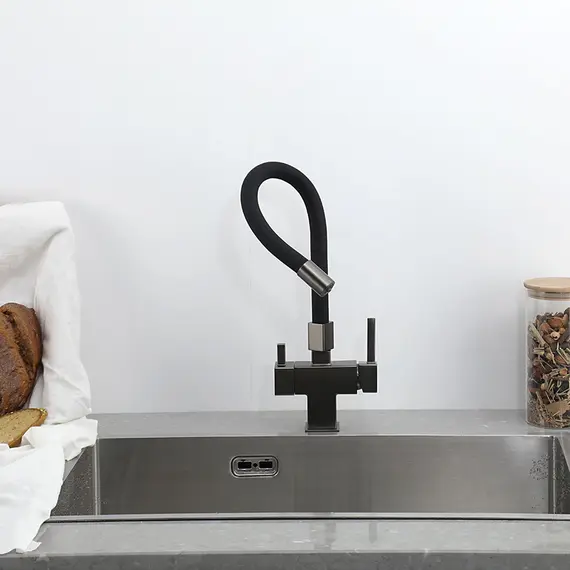 Смеситель для кухни гибкий излив с фильтром для воды Gappo G4395-39, изображение 8