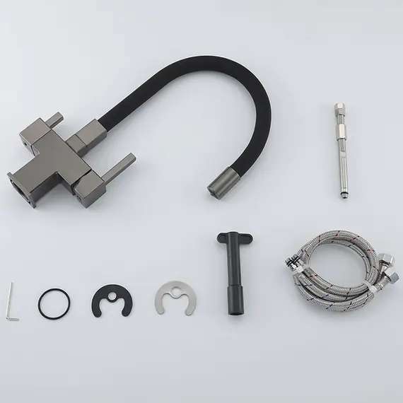 Смеситель для кухни гибкий излив с фильтром для воды Gappo G4395-39, изображение 11