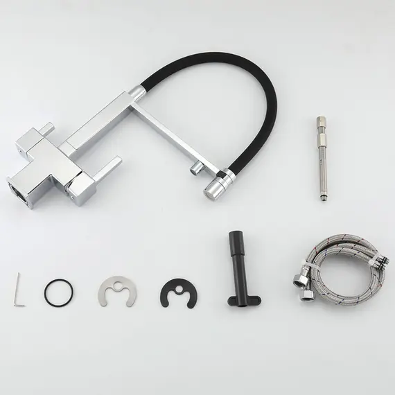 Смеситель для кухни гибкий излив с фильтром для воды Gappo G4395-50, изображение 5