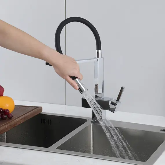 Смеситель для кухни гибкий излив с фильтром для воды Gappo G4395-50, изображение 10