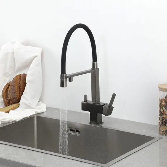 Смеситель для кухни гибкий излив с фильтром для воды Gappo G4395-59, изображение 15