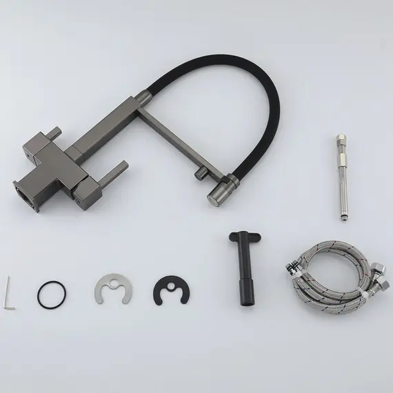 Смеситель для кухни гибкий излив с фильтром для воды Gappo G4395-59, изображение 12