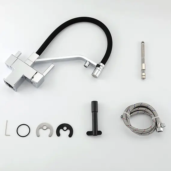 Смеситель для кухни гибкий излив с фильтром для воды Gappo G4395-60