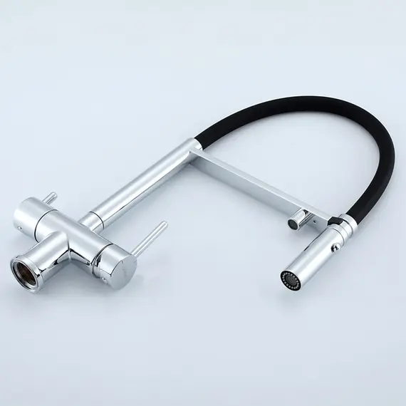 Смеситель для кухни гибкий излив с фильтром для воды Gappo G4397-80, изображение 8