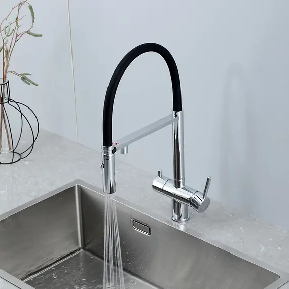 Смеситель для кухни гибкий излив с фильтром для воды Gappo G4397-80, изображение 3