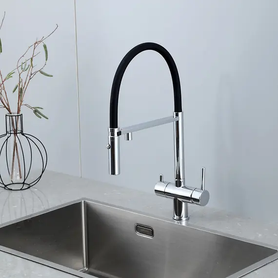 Смеситель для кухни гибкий излив с фильтром для воды Gappo G4397-80, изображение 4