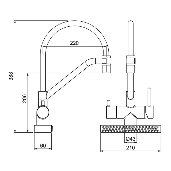 Смеситель для кухни с гибким изливом и душем Gappo G4098-6, изображение 30