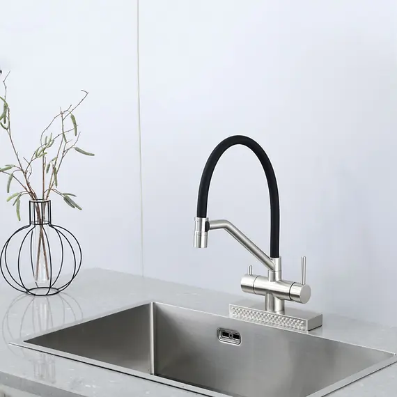 Смеситель для кухни с гибким изливом и душем Gappo G4098-5, изображение 16