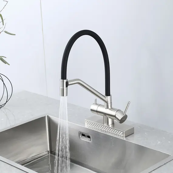 Смеситель для кухни с гибким изливом и душем Gappo G4098-5, изображение 12