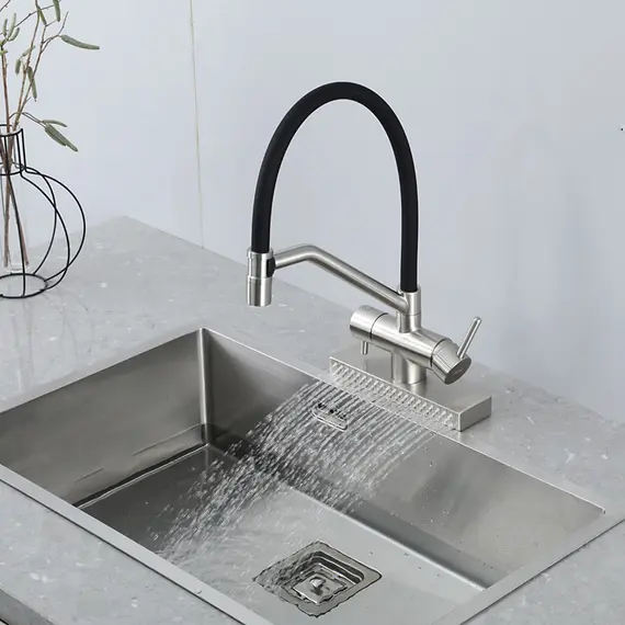 Смеситель для кухни с гибким изливом и душем Gappo G4098-5, изображение 5