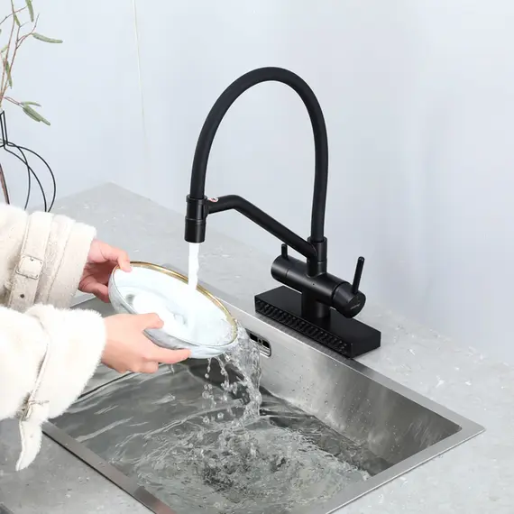 Смеситель для кухни с гибким изливом и душем Gappo G4098-6, изображение 18