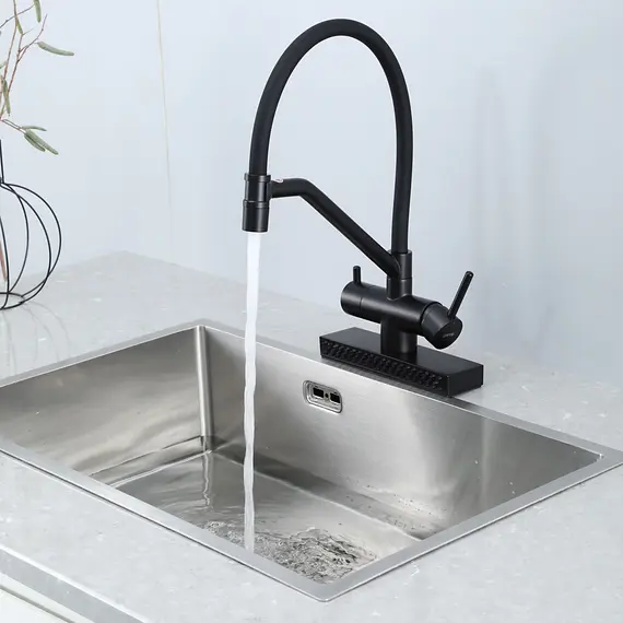 Смеситель для кухни с гибким изливом и душем Gappo G4098-6, изображение 9