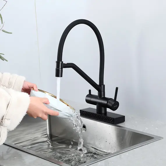 Смеситель для кухни с гибким изливом и душем Gappo G4098-6, изображение 17