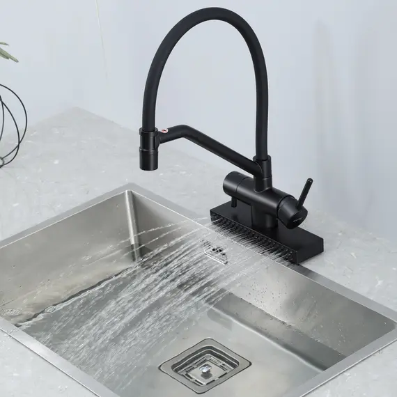 Смеситель для кухни с гибким изливом и душем Gappo G4098-6, изображение 27