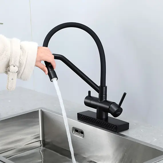 Смеситель для кухни с гибким изливом и душем Gappo G4098-6, изображение 23