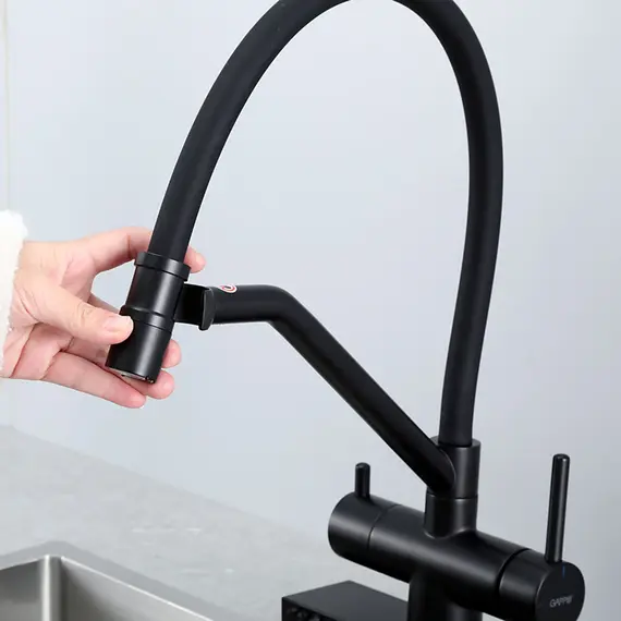 Смеситель для кухни с гибким изливом и душем Gappo G4098-6, изображение 16