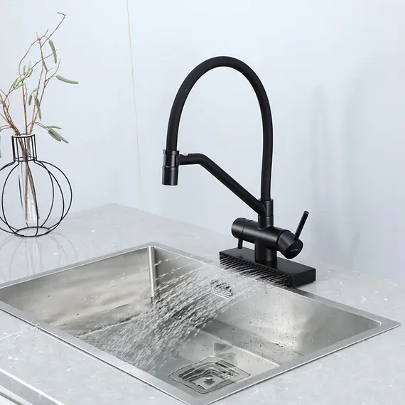 Смеситель для кухни с гибким изливом и душем Gappo G4098-6, изображение 3