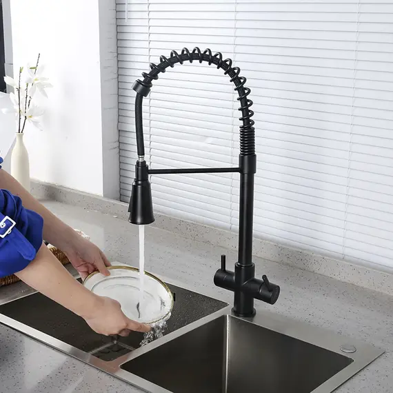 Смеситель для кухни гибкий излив с фильтром для воды Gappo G4398-66, изображение 26