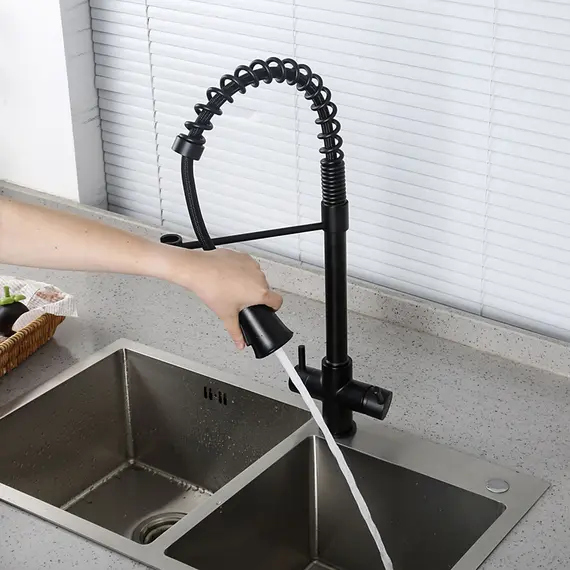 Смеситель для кухни гибкий излив с фильтром для воды Gappo G4398-66, изображение 4