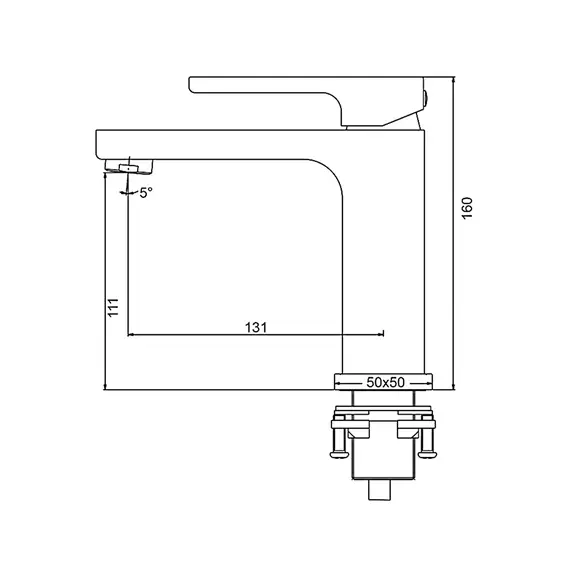 Смеситель для раковины умывальника в ванну / ванную Gappo G1017, изображение 12