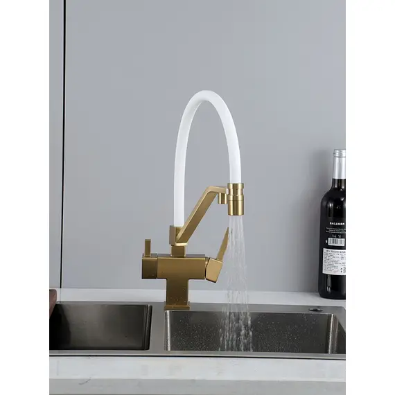 Смеситель для кухни гибкий излив с фильтром для воды Gappo G4395-63, изображение 4